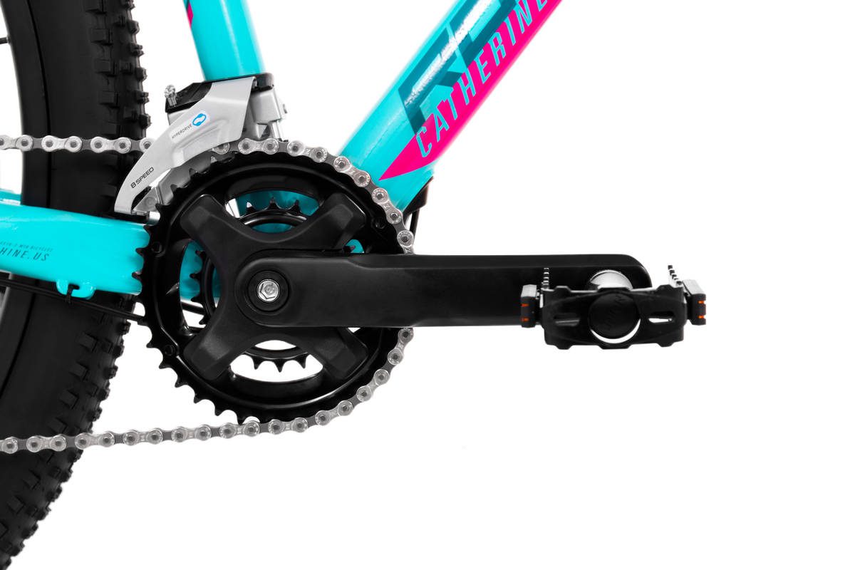 Rock Machine bicykel Catherine 10-29 modrá/petrol/ružová 2022 veľkosť S