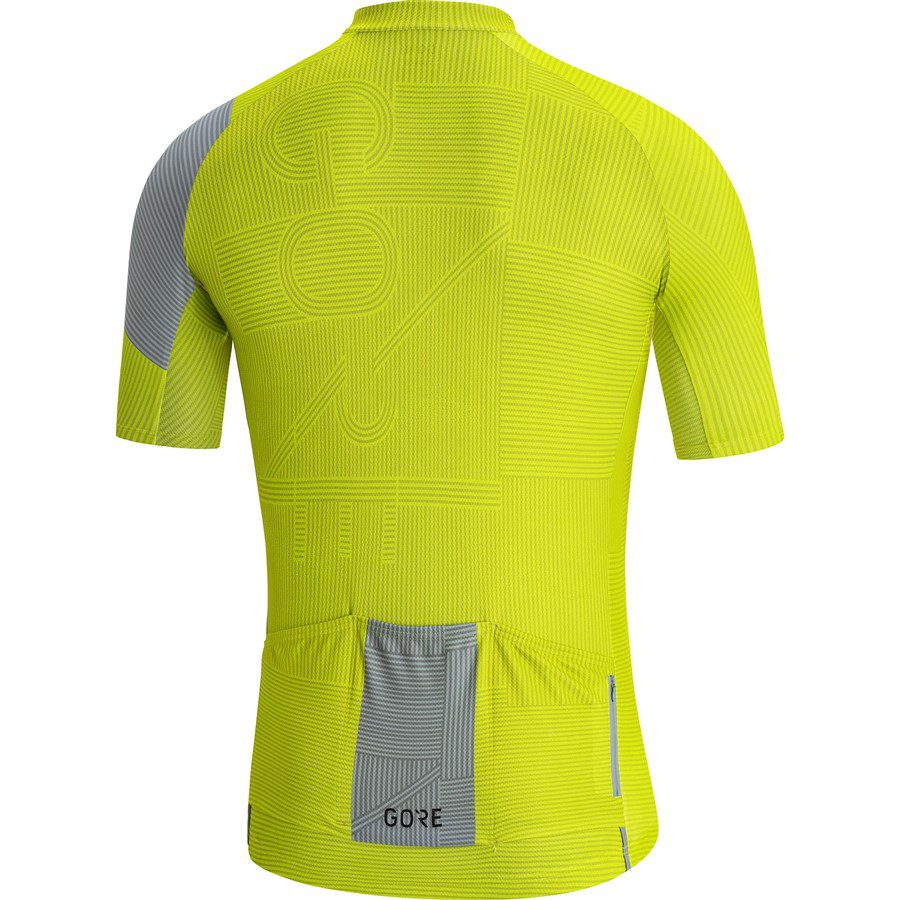 GORE C3 Line, pánsky cyklistický dres, citrus zelený (M)
