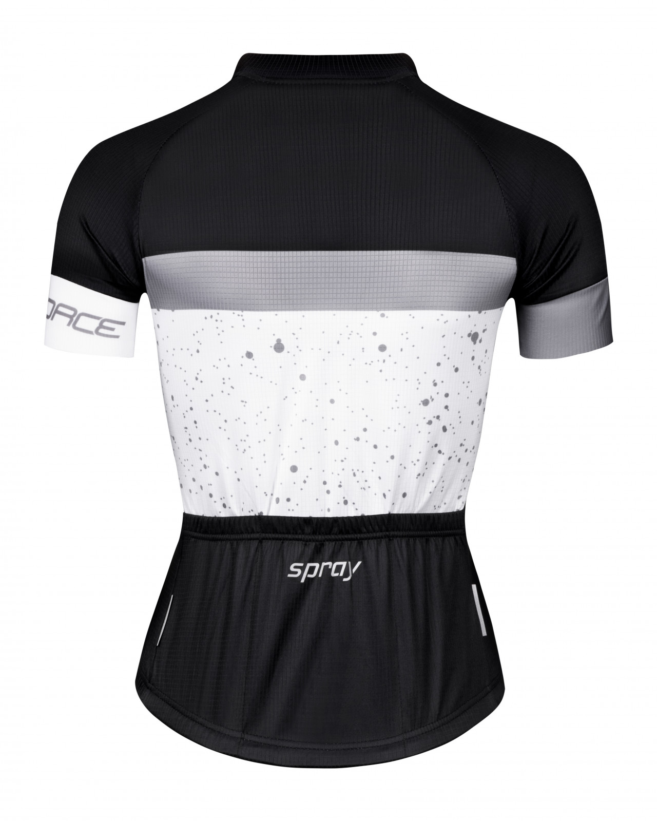 FORCE SPRAY Lady, dámsky cyklistický dres, bielo-čierny (XL)