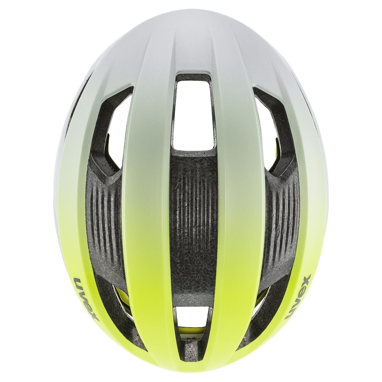 Uvex rise cc Tocsen, cyklistická prilba, neon yellow-silver matt