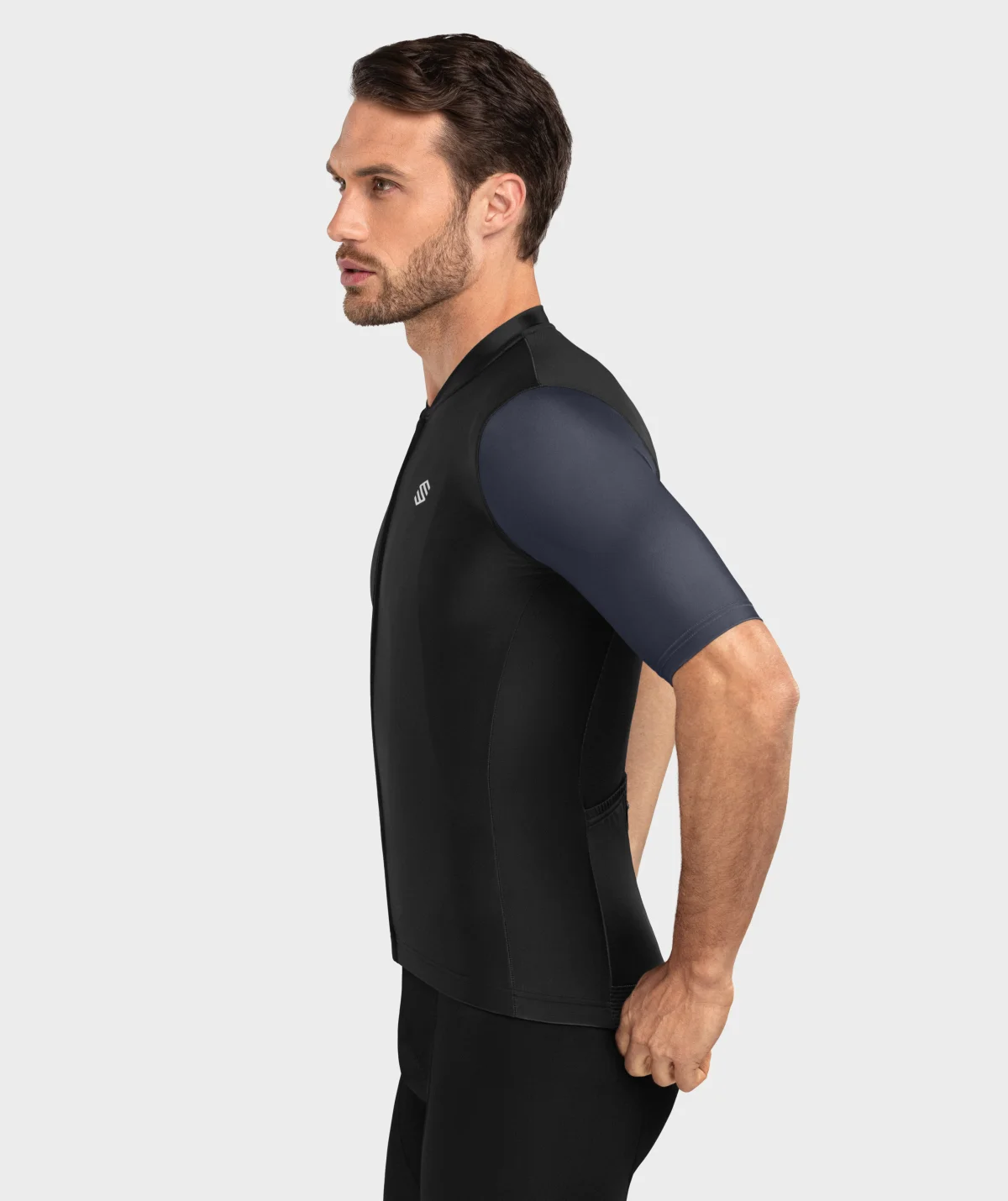 SIROKO M2 Bregenz, cyklistický dres, čierno-šedý