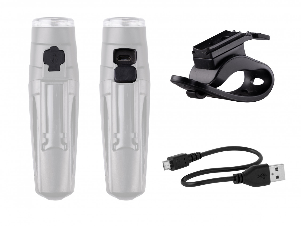 FORCE svetlo predné STOGIE 900 LM, USB, čierne