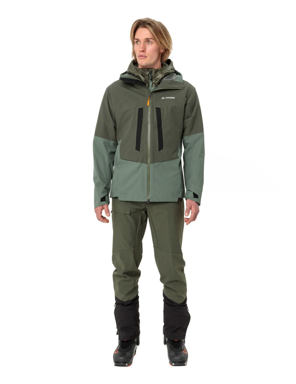 Vaude hardshell bunda Monviso 2,5L, pánska, zelená (kaki)