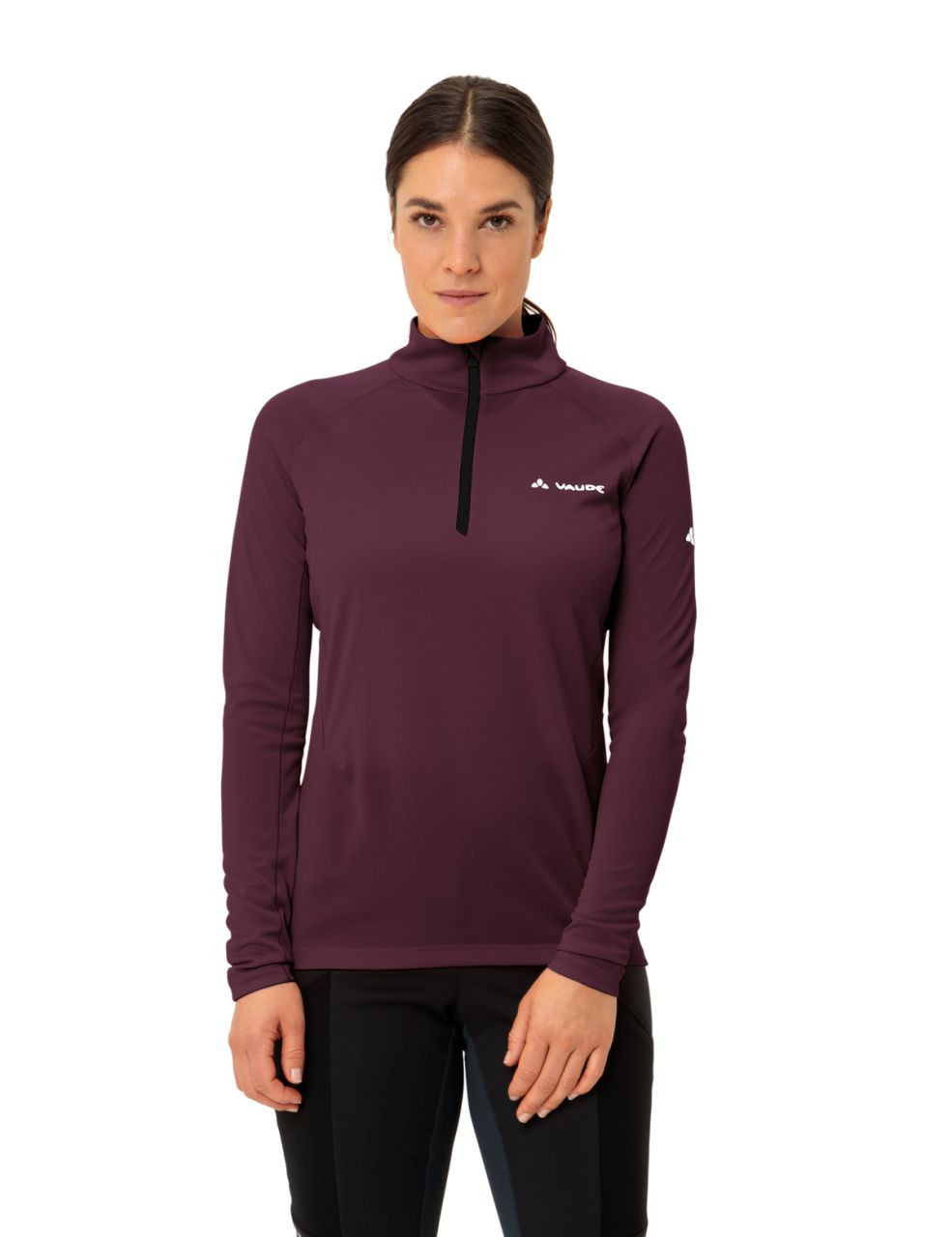 Vaude tričko s dlhým rukávom Larice Light, dámske, fialová - cassis