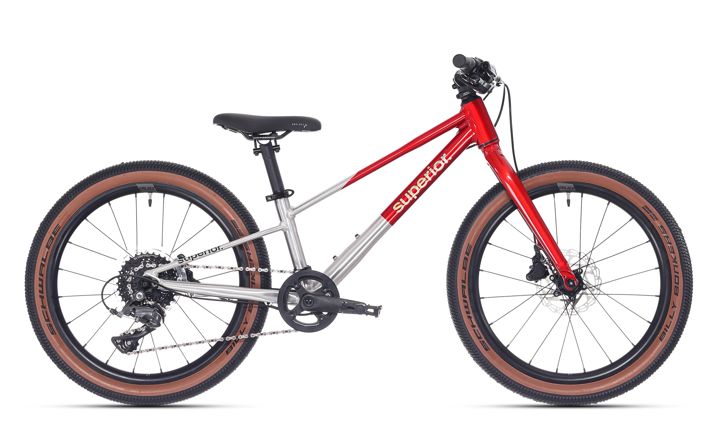 Bicykel Superior TEAM 20 / Gloss Brushed Alu / Red / 9.0"