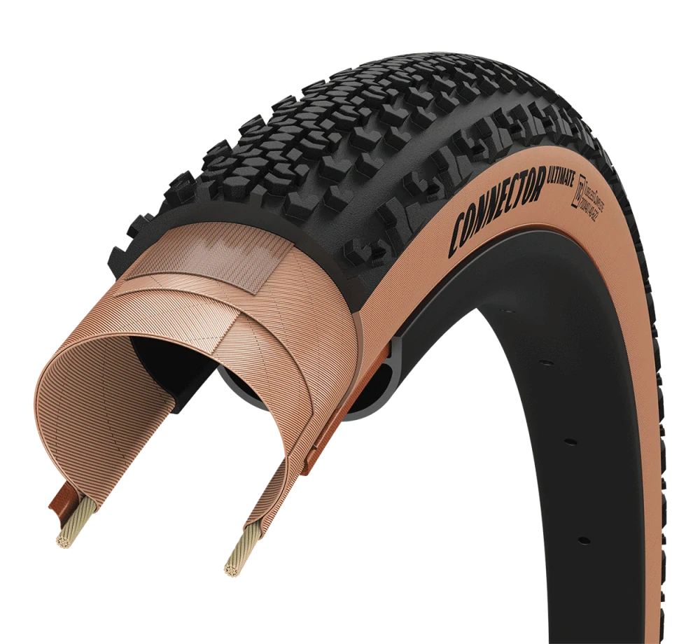 Plášť Goodyear gravel Connector, Ulimate Tubeless Complete 700-50C Tan