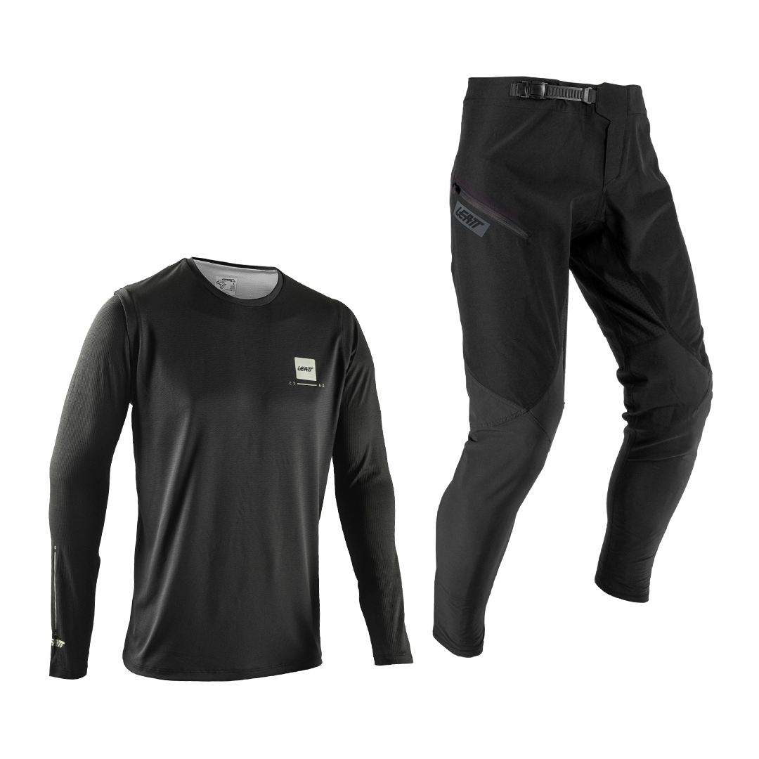 LEATT Ride Kit MTB Gravity 1.0 Junior, Ghost Black