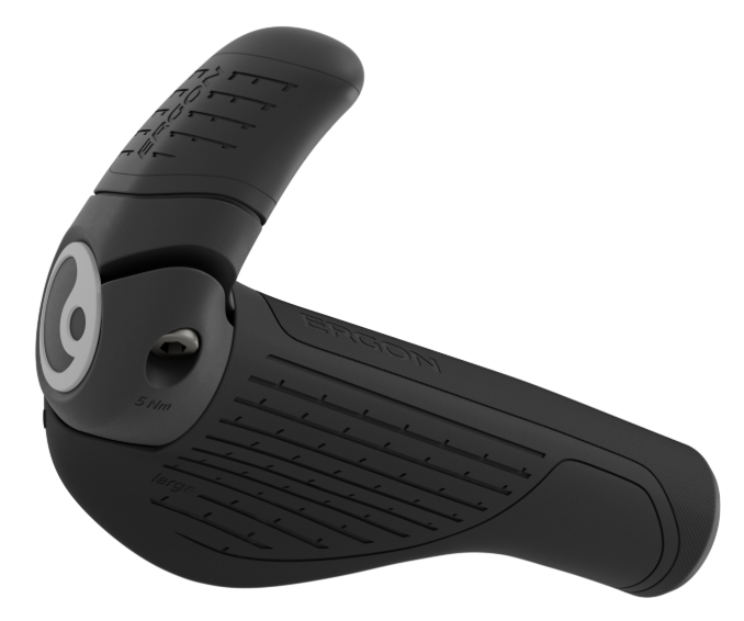 Ergon GS2 Evo ergonomické gripy s rohmi čierne (S)